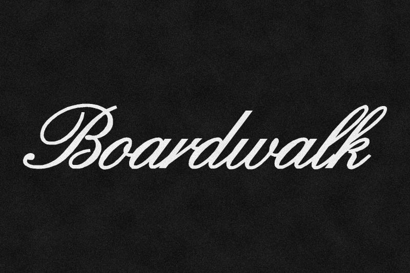 Custom HD-printed dock mat artwork for M/Y Boardwalk